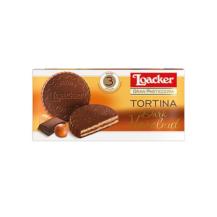 Loacker - Tortina Dark Hazelnut 125 Gm milk chocolate