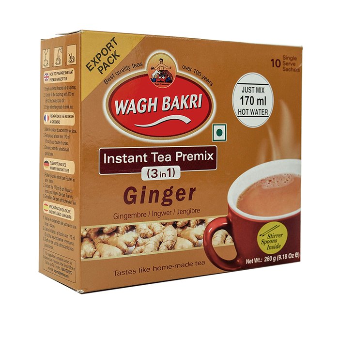 Wagh Bakri - Inst Ginger Chai 140 Gm 10 Ct