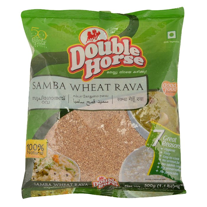 Double Horse - Samba Wheat Rava 500 Gm