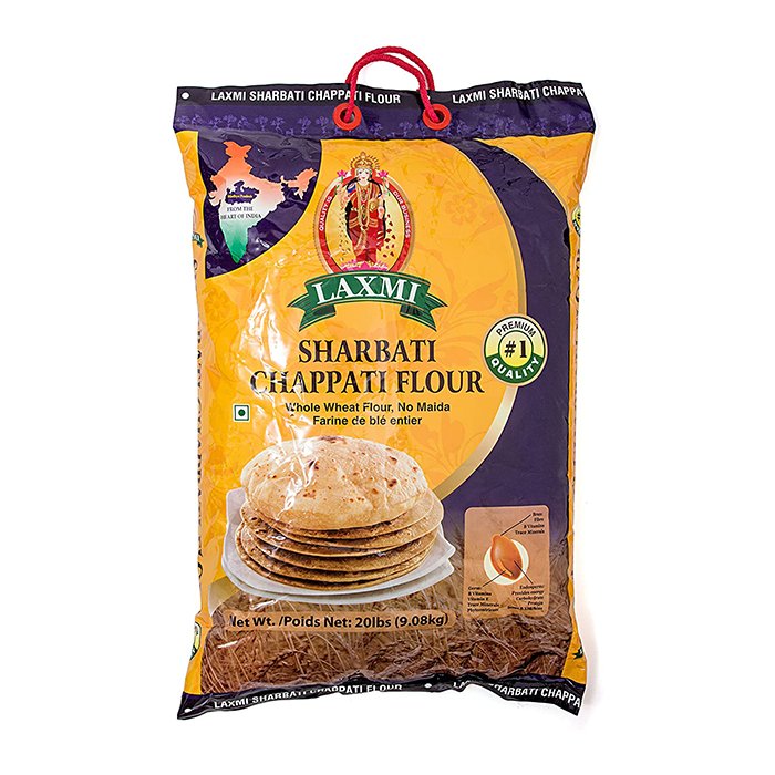 Laxmi - Sharbati Chappati Flour Whole wheat 20 Lb