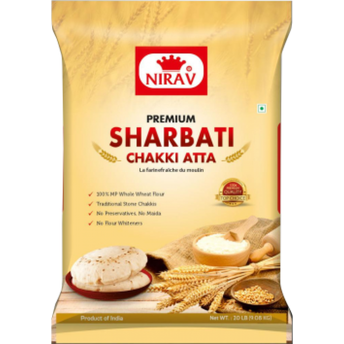 Nirav - Sharbati Chakki Flour Atta 20 Lb