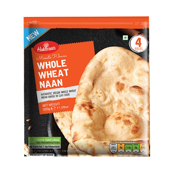 Haldiram - Whole Wheat Naan 320 Gm