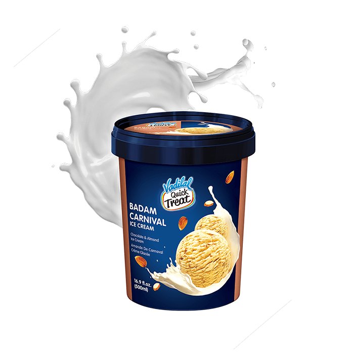 Vadilal - Badam Carnival Icecream 500 Ml