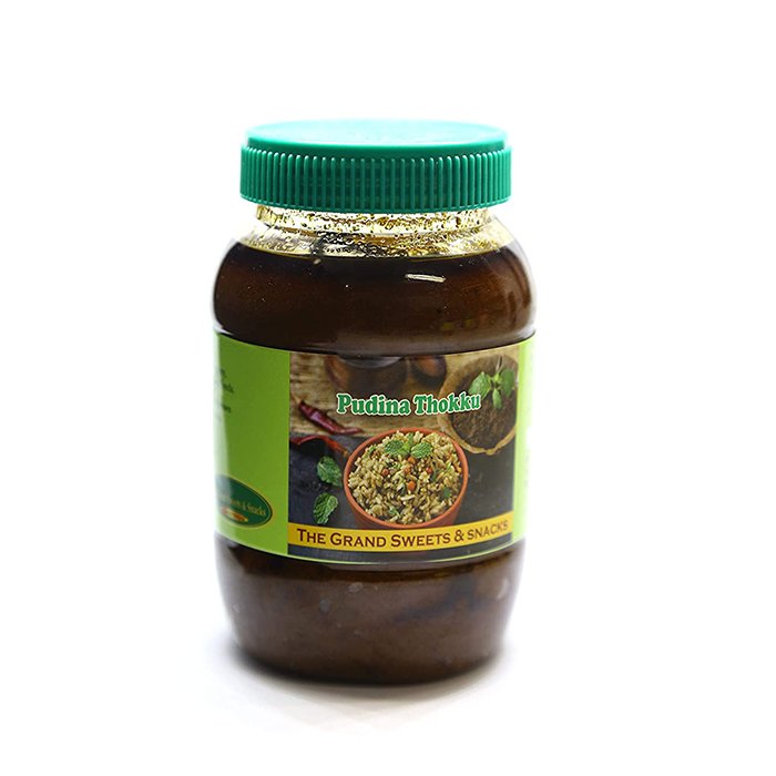 Grand Sweets - Pudhina Thokku Pickle 400 Gm