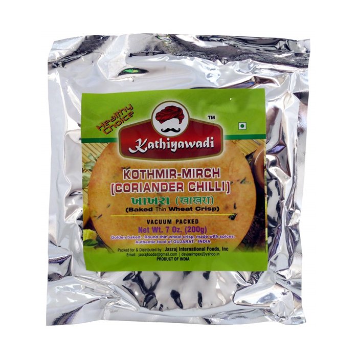 Kathiyawadi - Kothmir Mirch Coriander Chilli 200 Gm Khakhara