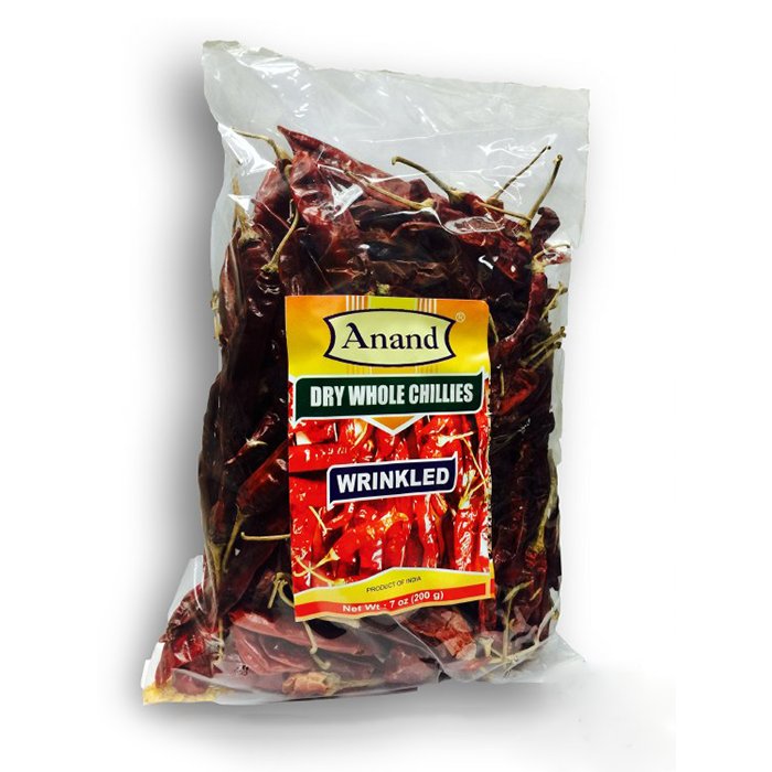 Anand - Dry Whole Chillies Wrinkle 200 Gm