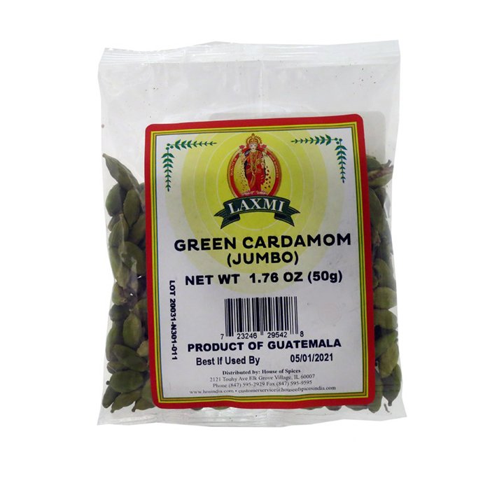 Laxmi - Green Cardamom Jumbo 50 Gm