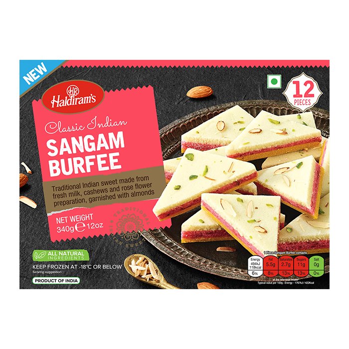 Haldiram - Sangam Burfi 340 Gm 